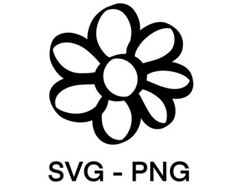 Flower SVG, Doodle Flower Svg, Digital Download, Clipart, Summer SVG, Svg File Cricut, Silhouette, Cameo