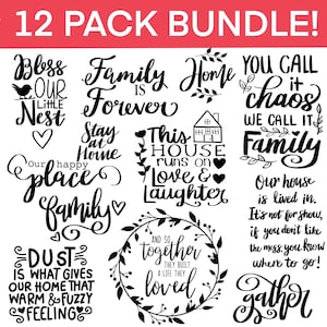 Familie SVG, Bundle, rustikales Bauernhaus Zeichen, Bauernhaus Zitat, Familien Zitate, Familienzeichen, Wohnkultur svg, Cut File Cricut, Silhouette