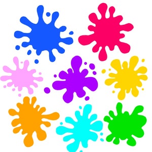 Paint Splatter SVG, Bundle, Paint Splats Svg, Paint Svg, Clipart, Vector, Ink splatter, Paint streak blob, Cut File for Cricut, Silhouette