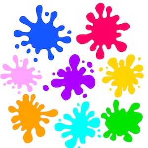 Farbspritzer SVG, Bundle, Farbspritzer SVG, Clipart, Vektor, Farbspritzer, Farbstreifen Klecks, Cut Datei für Cricut, Silhouette