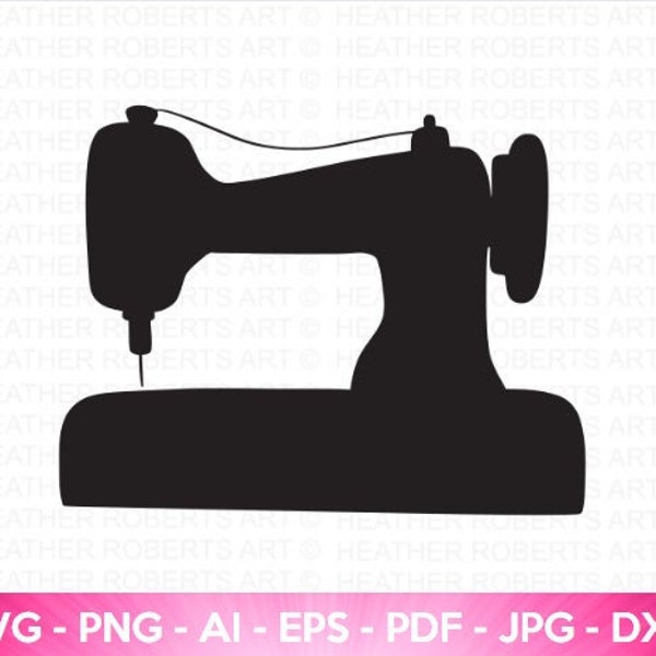 Sewing Machine Silhouette SVG, Sewing Machine svg, Tailor svg, Seamstress svg, Craftroom sign svg, Sewing svg, Cut File Cricut, Silhouette