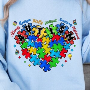 Autismebewustzijn sublimatie, png, altijd uniek, volledig intelligent, soms mysterieus, autisme png, autisme hart, Autism Awareness Month