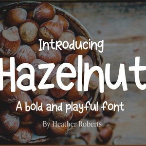 Fuente Hazelnut, Fuente linda, Fuente manuscrita, Fuente Cricut, Descarga instantánea, Fuente Script, fuente divertida, serif, fuente alfabética, fuente moderna