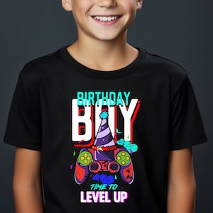 Birthday Boy Sublimation, Gamer Shirt PNG, Videospiele PNG, Game Controller PNG, Spieltag PNG, Lustiger Gamer PNG, Sublimation