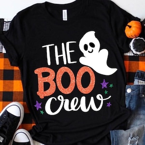 The Boo Crew SVG, Halloween SVG, Camisa de Halloween svg, Fantasma svg, Camisa fantasma svg, Camisa familiar SVG, Archivos de corte Cricut, Silueta