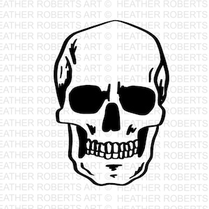 Skull SVG Cut File: Halloween Skeleton Bones (Digital Files)