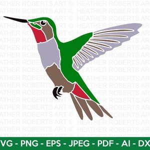 Kolibri SVG, niedlicher Vogel zwar, Vogel Clipart, Vögel Dekor, Vogel Doodle Blatt, fliegender Vogel Blatt, schneiden Datei für Cricut, Silhouette