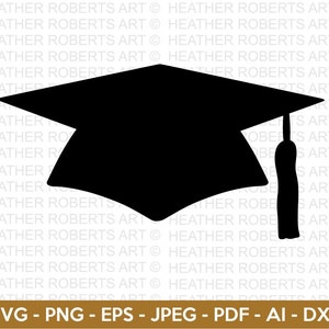 Afstudeerpet SVG, afstudeerpet SVG, afstuderen 2023, klasse van 2023, afgestudeerd, clipart, vinyloverdracht, senior, gesneden bestand Cricut, silhouet