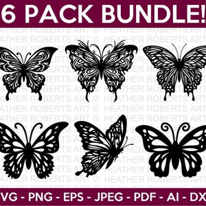 Paquete de mariposa mini svg, Buttefly svg, doodle mariposa svg, mariposa monarca svg, mariposa clipart, archivo de corte cricut, silueta