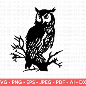 Eule Silhouette SVG, Eule SVG, Eule Clipart, Eule Clipart, Eule Design, Eule Design, Cut File Cricut. Silhouette