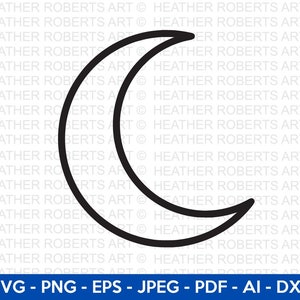 Lune SVG, Svg de croissant de lune, des cliparts lune, Silhouette de la lune, Svg céleste, Phase de lune Svg, téléchargement immédiat, fichier de coupe Cricut, Silhouette