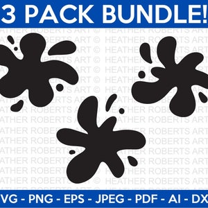 Paint Splatter SVG, Bundle, Paint Splats Svg, Paint Svg, Clipart, Vector, Ink splatter, Paint streak blob, Cut File for Cricut, Silhouette