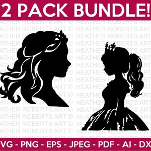 Prinzessin Mini SVG Bundle, Prinzessin SVG, kleine Mädchen SVG, Prinzessin Silhoutte svg, Prinzessin Shirt svg, Krone svg, Cut File for Cricut, Silhouette
