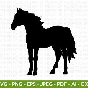 Cheval SVG, Svg, animaux de la ferme SVG, Svg vie à la ferme, silhouette de cheval, clipart cheval, fer à cheval, Svg pour amateur de chevaux, fichier coupé Cricut