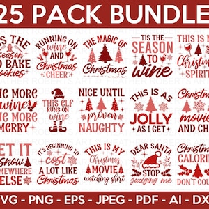 Weihnachten SVG Bundle, Weihnachts Zitate SVG Bundle, Winter svg, Weihnachtsbaum SVG, Urlaub, Frohe Weihnachten, Weihnachts Shirt, Cut File Cricut