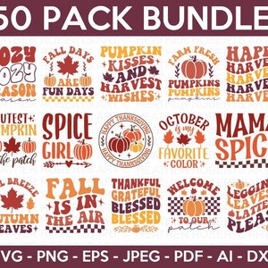 Herfst SVG-bundel, herfst SVG-bundel, Thanksgiving Svg, herfst Svg, herfst Svg herfst Svg ontwerpen herfst citaten, gesneden bestanden voor Cricut, silhouet