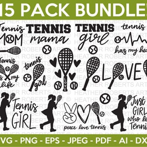 Tennis SVG-bundel, tennis SVG, tennisshirt SVG, tennis Mom Life SVG, tennis SVG ontwerpen, ondersteunende moeder SVG, tennisfan SVG, cut-bestand Cricut