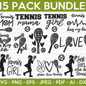 Tennis SVG Bundle, Tennis SVG, Tennis Shirt SVG, Tennis Mom Life svg, Tennis svg Designs, Supportive Mom svg, Tennis Fan Svg,Cut File Cricut