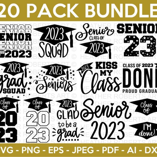 Graduation SVG Bundle, Proud Graduate 2023 SVG, Senior 2023 svg, Class of 2023 svg, Graduation 2023 SVG, Graduation Cap svg, Cricut Dateien