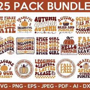 Autumn SVG Bundle: Fall Designs, Thanksgiving Quotes (Digital Files)
