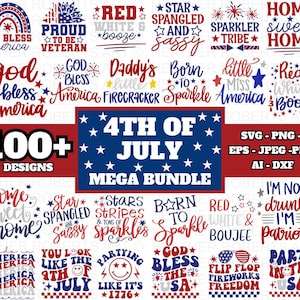 4th of July Mega Bundle, Independence Day SVG, 100+ Designs, Heather Roberts Art Bundle,America svg,USA Flag svg,Cut Files Cricut,Silhouette