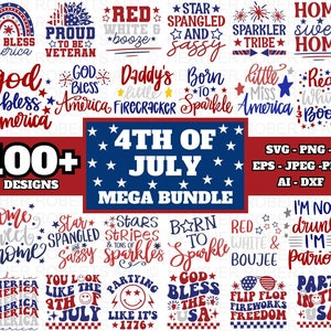 4th of July Mega Bundle, Independence Day SVG, 100+ Designs, Heather Roberts Art Bundle,America svg,USA Flag svg,Cut Files Cricut,Silhouette