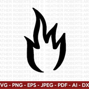 Brand SVG, vlam SVG, Fire Flame SVG, Black Fire SVG, vlam clipart, laaiend vuur, Blaze Svg, Inferno Svg, gesneden bestand voor Cricut, silhouet