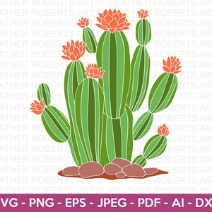 Cactus SVG, Suculento, Planta, Verano Svg, Cactus Clip Art, Cactus, Cactus Print, SVG, Cortar Archivo para Cricut, Silueta