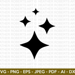 Funkeln SVG, Funkeln Sterne SVG, Sterne SVG, Stern Clipart, helle Sterne, funkelnde Sterne, Sofort Download, Cricut Cut Datei, Silhouette