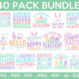 Paquete SVG de Pascua, SVG de Pascua, Diseños de Pascua svg, Feliz Pascua SVG, Conejito de Pascua svg, Pascua para niños, Cortar archivo Cricut, Silueta