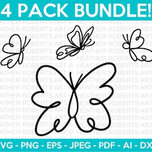 Paquete de mariposa mini svg, Buttefly svg, doodle mariposa svg, mariposa monarca svg, mariposa clipart, archivo de corte cricut, silueta