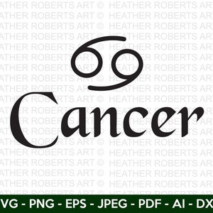 Kanker SVG, kanker dierenriem Svg, sterrenbeelden SVG, astrologie tekens svg, dierenriem symbolen svg, sterrenbeeld tekens svg, gesneden bestand Cricut