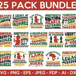 Retro Juneteenth SVG Bundle, June Nineteenth Svg Bundle, African American Svg, Emancipation Day Svg, Freedom Svg, Unity Svg, Cut File Cricut