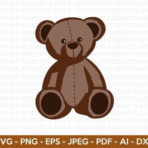 Urso SVG, Brinquedo de pelúcia SVG, Urso Clipart, Brinquedo Svg, Presente para crianças, Camisa infantil, Urso fofo Svg, Brinquedo para crianças Svg, Arquivos de corte para Cricut, Silhueta
