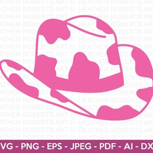 Cowgirl Hut SVG, Hut SVG, Westernhüte svg, Westernhut svg, Western Shirt svg, Cowprint Hats svg, Cowprint svg Cut-Datei für Cricut, Silhouette