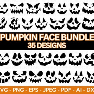 Pumpkin Face Svg, Jack O Lantern faces, Halloween pumpkins faces, Pumpkin Faces Clipart, Pumpkin Faces Cut File, Halloween face svg