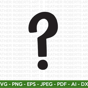 Question Mark SVG, Punctuations SVG, Question Mark SVG, Question Mark Clipart, Question Mark Symbol, Cut Files for Cricut, Silhouette