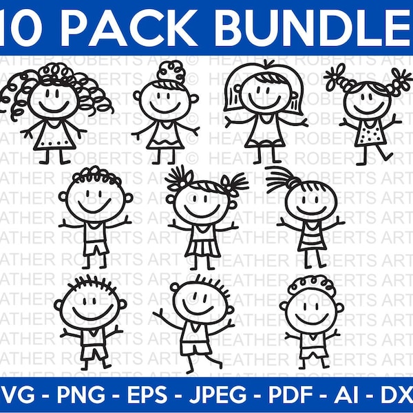 Stick Figures Svg Bundle, Stick People Svg, Stick Figures Svg, Stick Kids Svg,Stick Girls Svg,Stick Boys Svg,Cut Files for Cricut,Silhouette