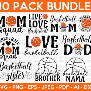 Basketball SVG Bundle, Basketball Mom SVG, Basketball Fan SVG, Fan Shirt svg, Basketball Player, Sports svg, Cricut Cut Files, Silhouette