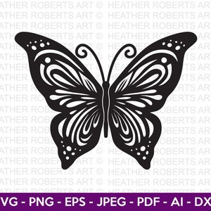 Mariposa SVG, Insecto Svg, Silueta de mariposa, Mariposa Monarca svg, Imágenes Prediseñadas de mariposa, Archivo de corte Cricut, Silueta