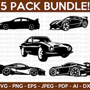 Cars Svg Bundle, Classic Car SVG, Car Svg, Sports Car Svg, Car Silhouette, Race Car Svg, Vehicle Svg, Cut Files for Cricut, Silhouette