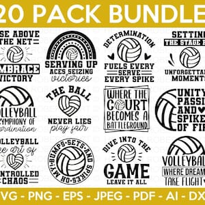 Volleyball SVG Bundle, Volleyball Shirt svg, Biggest Fan, Volleyball Fan, Volleyball Mama svg, Volleyball Sport, Cut File Cricut, SIlhouette