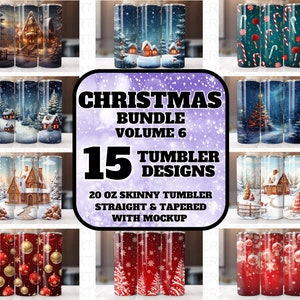 Weihnachten 20 Unzen Tumbler Wrap Bundle, Weihnachten Tumbler Wrap, Weihnachtsentwürfe, Rentier, Gerade, Verjüngung, Sublimation PNG