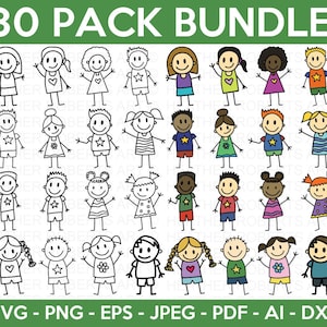 Stick Figure Svg, Stick People Svg, Stick Family Svg, Clipart Stick Figure, Stick Kids Svg, Stick Figures Svg, Sztuka Stick Figure
