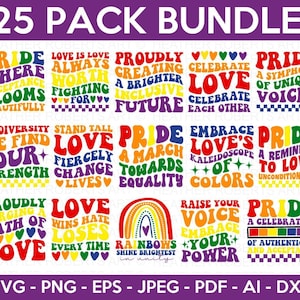 Retro LGBTQ+ SVG-bundel, Gay Pride SVG-bundel, Gay Svg, Pride Svg, Rainbow Svg, Gay Pride Shirt Svg, Gay Festival-outfit, bestanden knippen voor Cricut