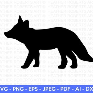 Renard SVG, renard Silhouette SVG, SVG sauvage, bois SVG, SVG Animal, animaux sauvages, SVG, jungle, fichiers de coupe pour Cricut, Silhouette