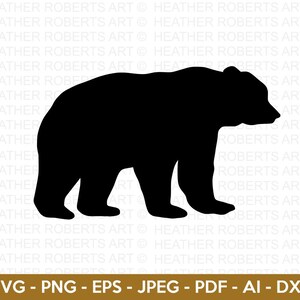 Urso SVG, Silhueta de Urso SVG, Papai Urso svg, Mamãe Urso svg, Família Urso svg, Urso Clipart, Bebê Urso Svg, Arquivos de corte para Cricut, Silhueta