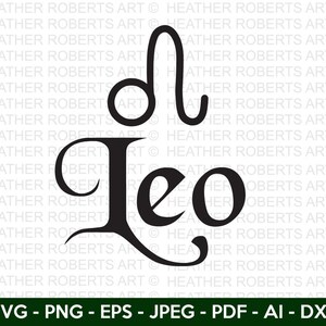 Leeuw SVG, Leeuw dierenriem Svg, sterrenbeelden SVG, astrologie tekens svg, dierenriem symbolen svg, sterrenbeeld tekens svg, gesneden bestand Cricut