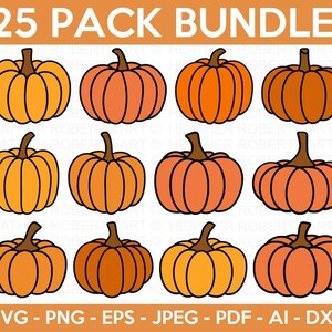 Pumpkin SVG Bundle, Pumpkin SVG, Pumpkin Vector, Halloween Svg, Pumpkin Shirt svg,Fall Clipart,Autumn Clipart,Cut File for Cricut,Silhouette