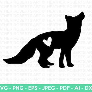 Renard SVG, renard Silhouette SVG, SVG sauvage, bois SVG, SVG Animal, animaux sauvages, SVG, jungle, fichiers de coupe pour Cricut, Silhouette